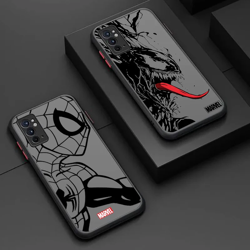 Marvel Spiderman Venom For OnePlus 11R 11 10T 10 10R 9RT 9T 9 8T 7T 6T 6 5T Pro TPU Frosted Translucent Phone Case