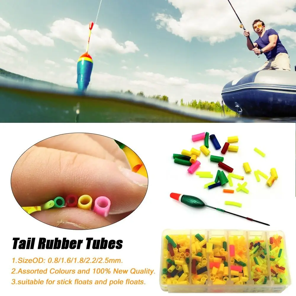 

50PCS Hot Fish Tackle Fishing Goods Accessories Fixed Lines Fishing Float Sleeves Tail Rubber Tubes For Carp