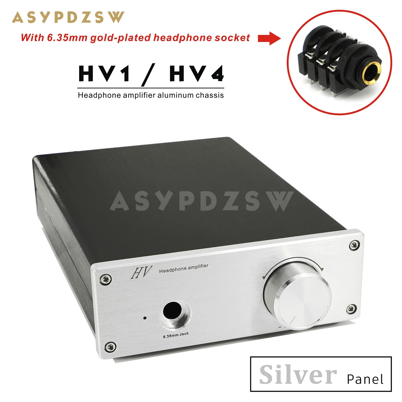 ZEROZONE HV1/HV4 Headphone amplifier Silver or Black Universal Full aluminum chassis HV-1/HV-4 Amp Case/Enclosure/Box