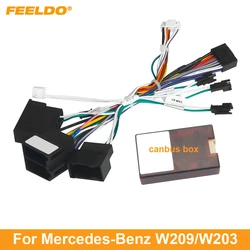 FEELDO Car 16pin Audio Wiring Harness Adapter  For Mercedes-Benz W209(02-06)/W203(01-04) Stereo Installation