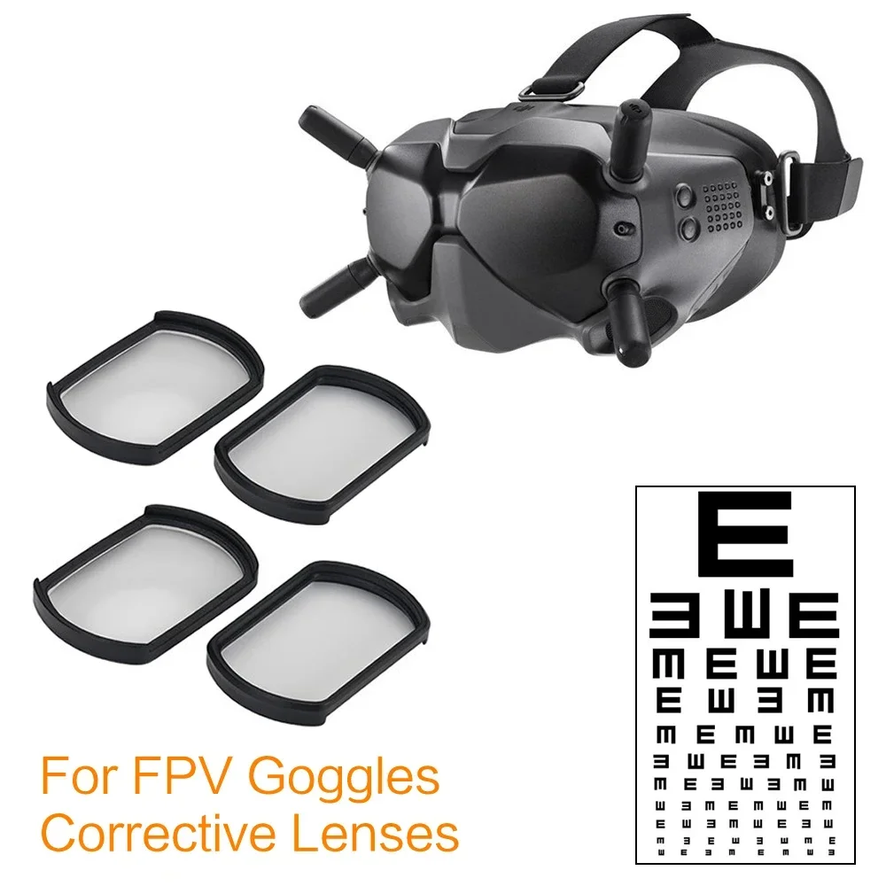 2PCS Vision Correction Mirror Myopia Len for DJI HD FPV Goggles FPV Racing Freestyle Drone To 200/300/400/500/600/700/800 Degree