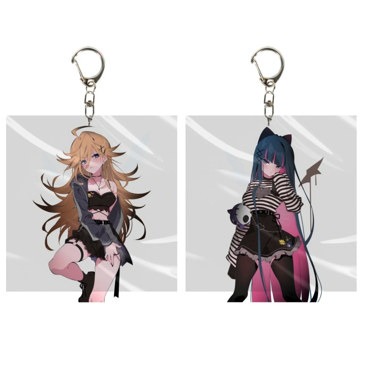 

6CM Anime Panty & Stocking Acrylic Keychain Model Cosplay Characters Ornament Accessories Christmas Collection Gifts