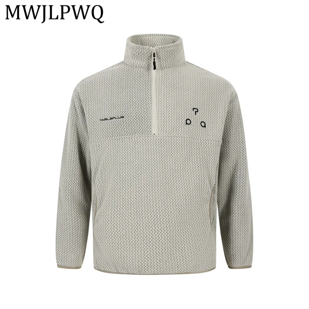 

Мужская флисовая толстовка MWJLPWQ с принтом и высоким воротником, на молнии до середины груди, в американском уличном стиле, для весны и зимы, повседневный пуловер, топ 13286