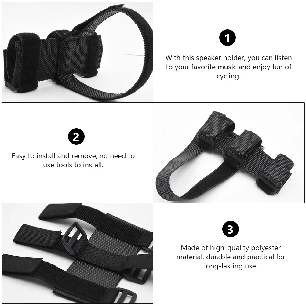 

Bike Speaker Mount Belt Wireless Fixed Strap Durable Polyester for Golf Cart Bicycle Stroller Speaker Holder Attachment