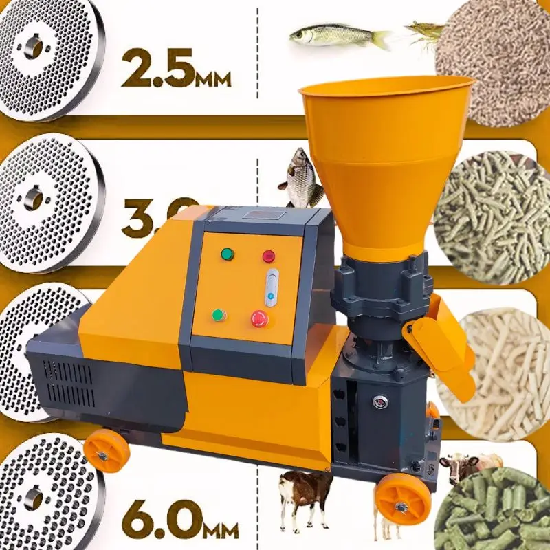 

Feed Processing Machine Pellet Machine Animal Feed Pellet Making Machine Farm Use Modified Electric Control Box Model CE