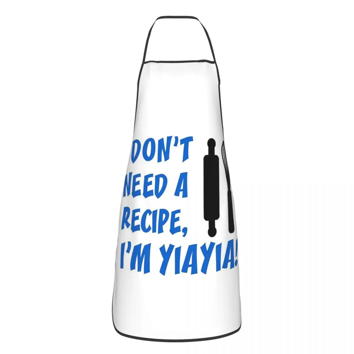 Don't Need Recipe YiaYia Greek Grandmother Apron Chef Cooking Baking Tablier Bib Kitchen Cleaning Pinafore for Women Men