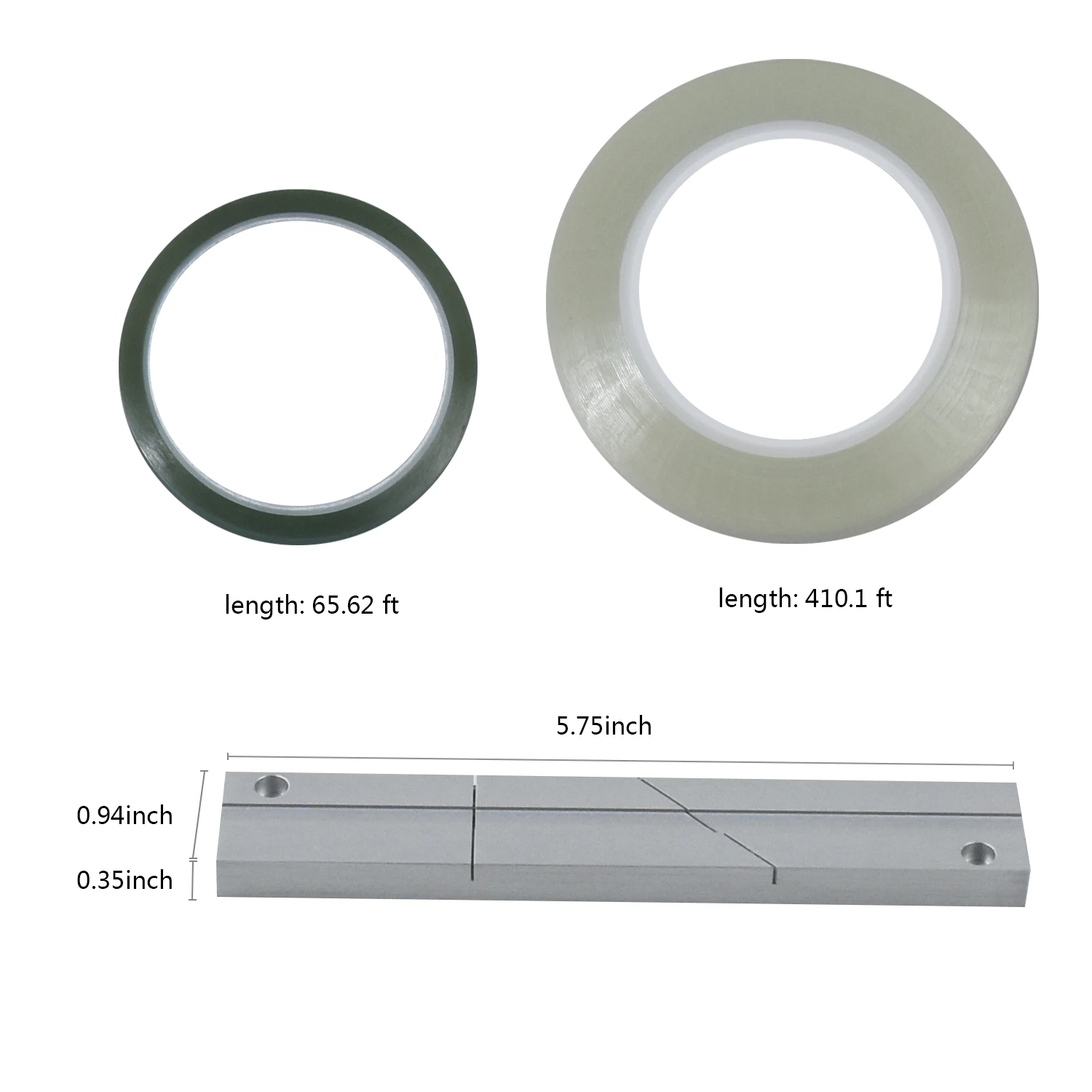 1/4 10 Inch Splicing Block Set Aluminum Recorder Open Reel with Splicing Tape Leader Tape Media for Revoxsonido