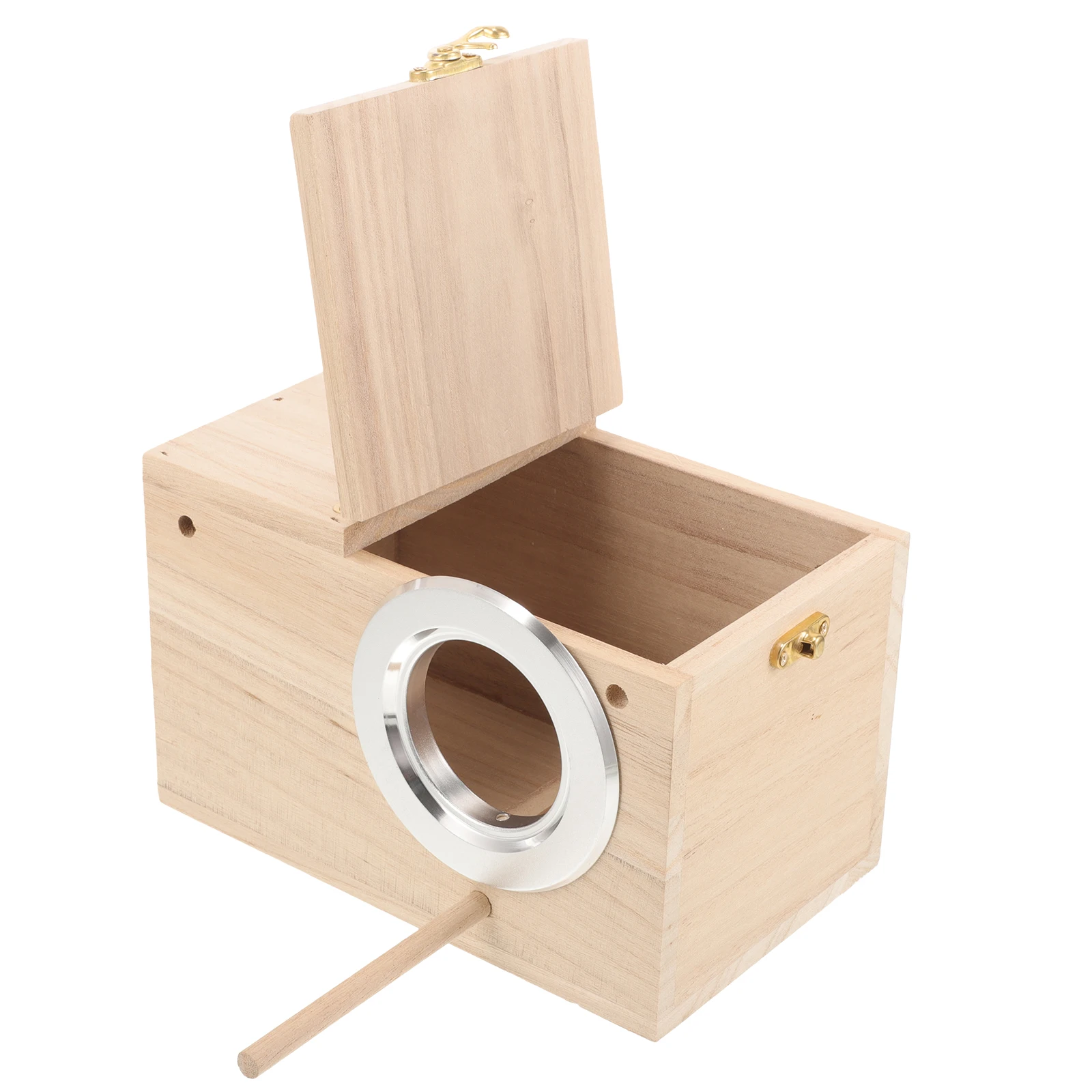 

Parrot Breeding Box Wooden Bird Nest Small Right Opening Outdoor House Insulated Pet Parakeet Warm Box Sparrow Finch