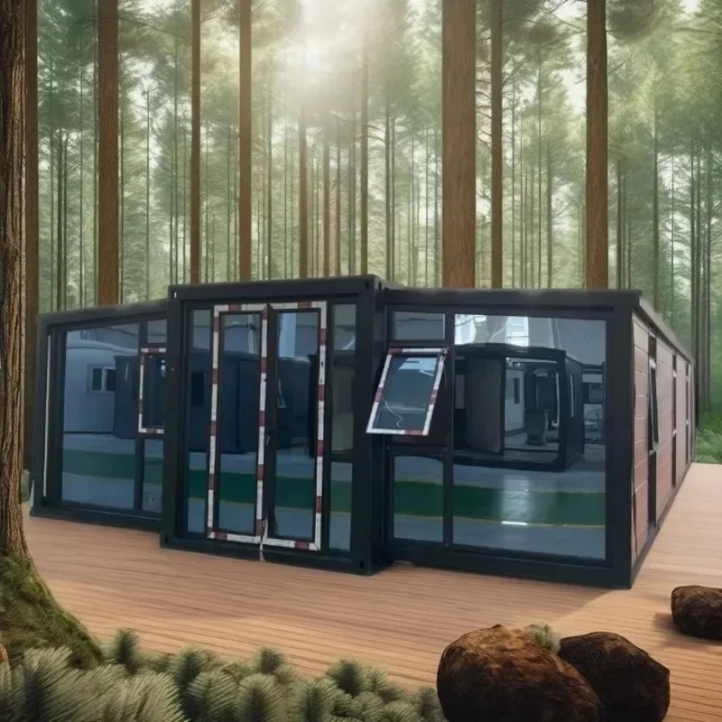 Customized Prefab Expandable Container House 20ft Steel Structure Solar Ready Off-Grid Capability Tiny House Hot Sale