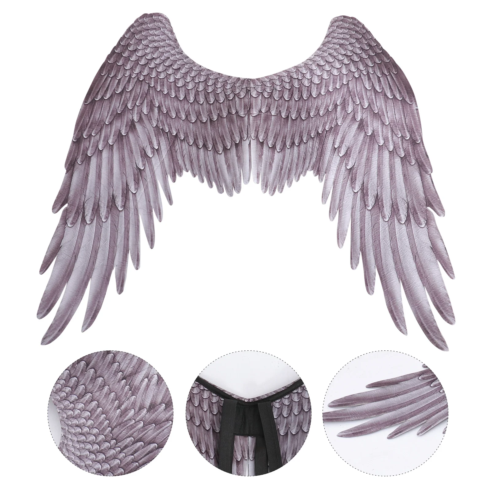 Angel Wing Kids Performance Wings Black Lightweight Cosplay Costume For Halloween Carnival Party Masquerade Mardi Gras Role