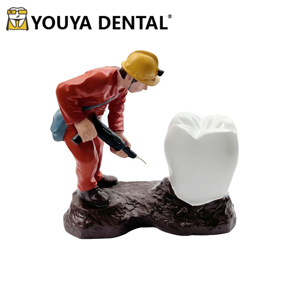 Fix Tooth Dental Figurines Ornament Dentist Souvenir Clinic Office Desktop Sculpture Artcrafts Decoration Accessories