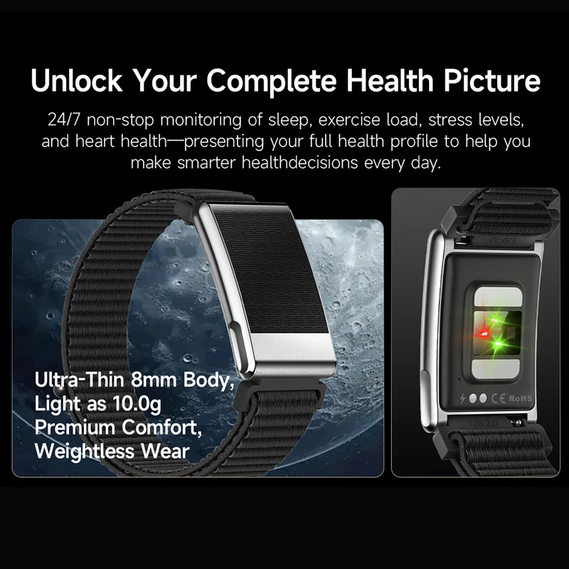 

ECG+PPG Smart Bracelet Men Women Sleep Temperature Blood Oxygen Heat Rate Health Smartwatch Sports Waterproof Fitness Wristbands