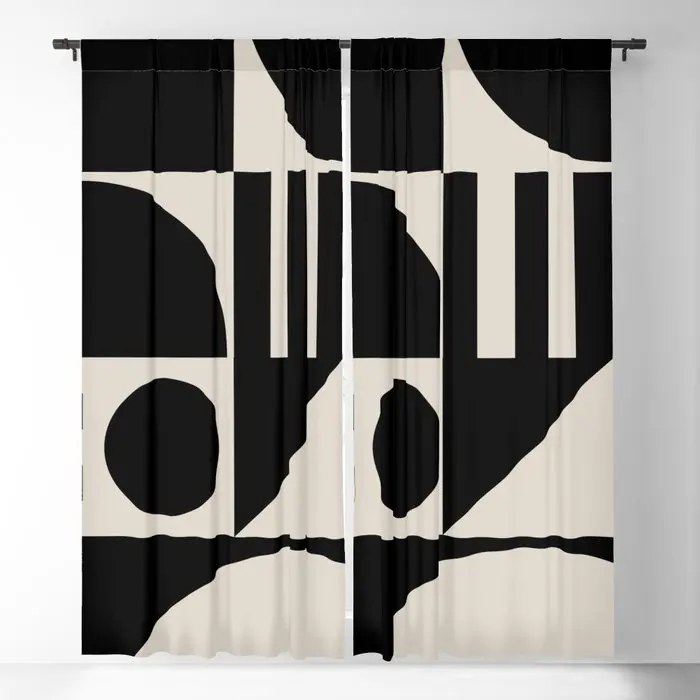 

Mid Century Modern Geometric Abstract Blackout Curtains 3D Print Window Curtains for Bedroom Living Room Decor Window Treatments