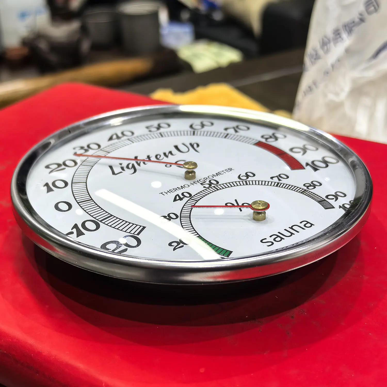 Sauna Hygrometer Metall-Fall Bad Outdoor-Verwendet Innen Und Dampf