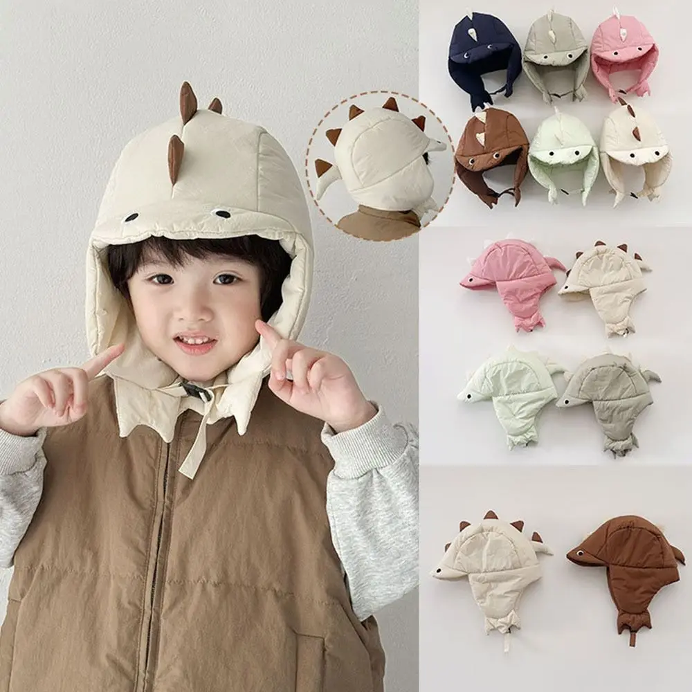 Thickened Dinosaur Children Lei Feng Hat Windproof Ear Neck Protection Winter Children Hat Warm Korean Style