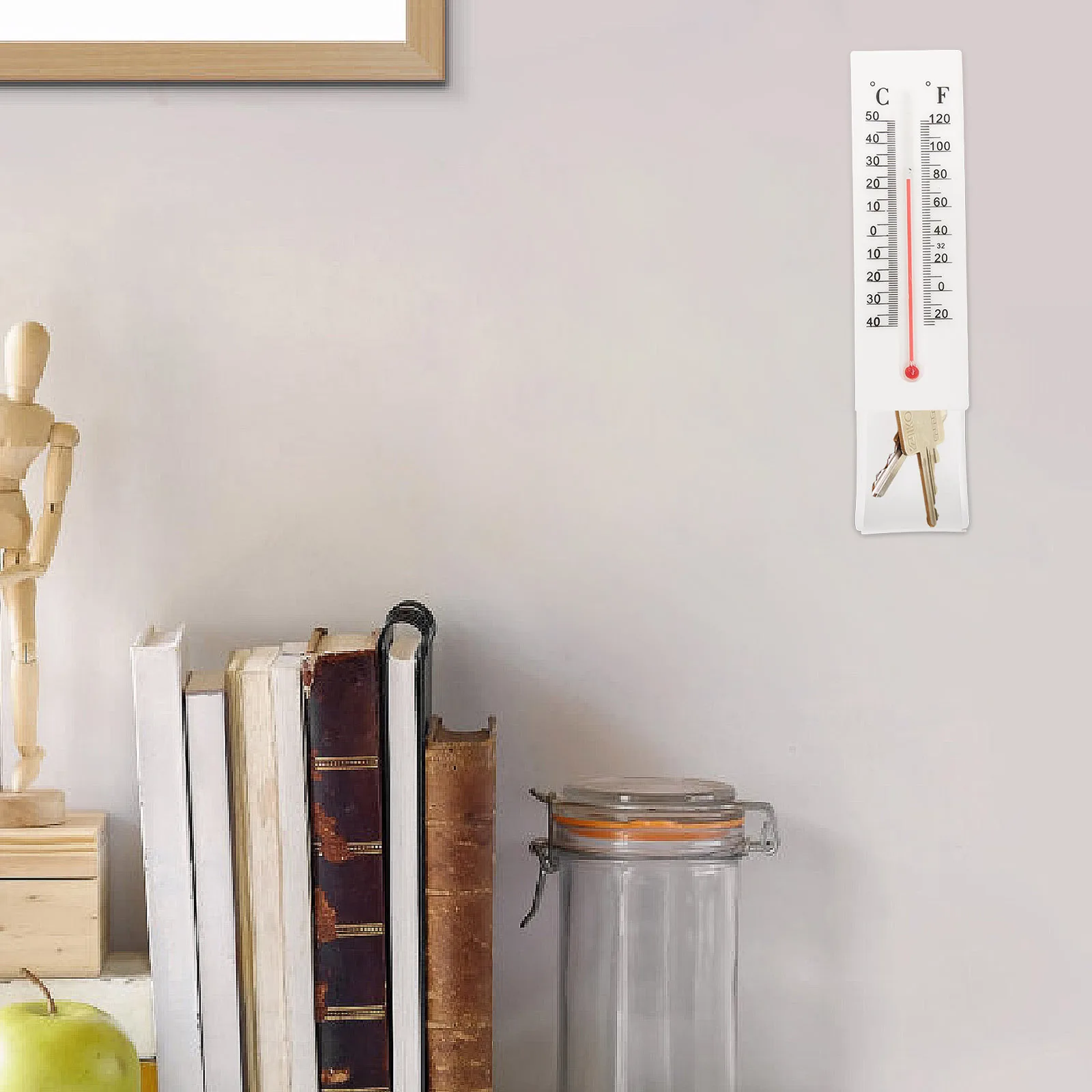 

Thermometer Decor Key Box Hider Durable Safe Storage Devices for Outdoor Indoor Hide Keys Coins Money Small Size Lightweight