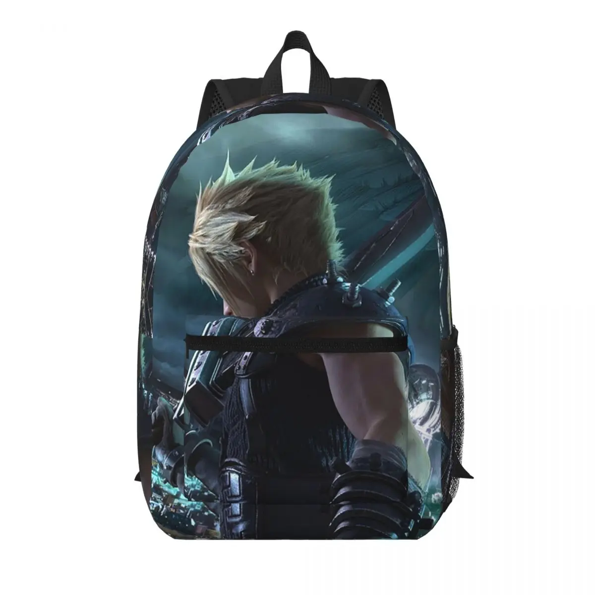 Cloud Final Fantasy VII Remake Student Backpack School Bag Hiking Travel Daypack for Boys Girls Bookbag Shoulder Bags