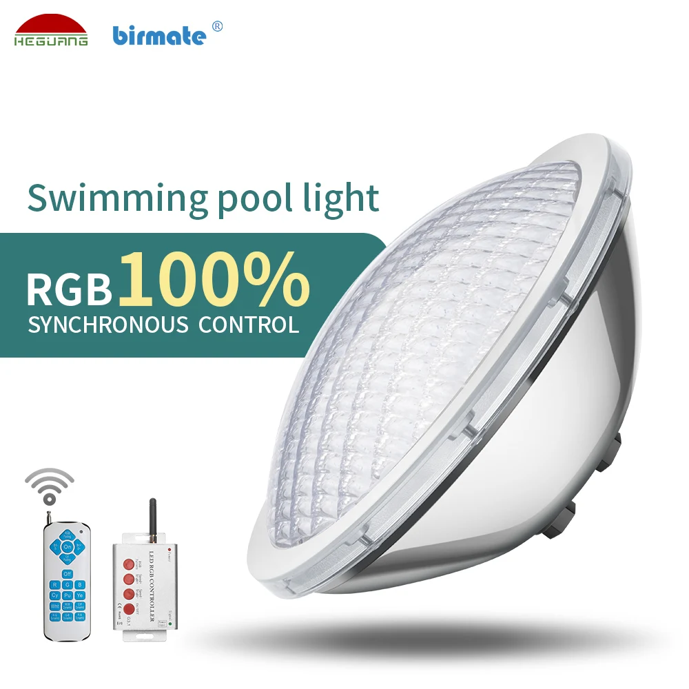 IP68 waterproof 100%RGB Synchronous control 316L Stainless steel 18W Par 56 led swimming pool Lamp