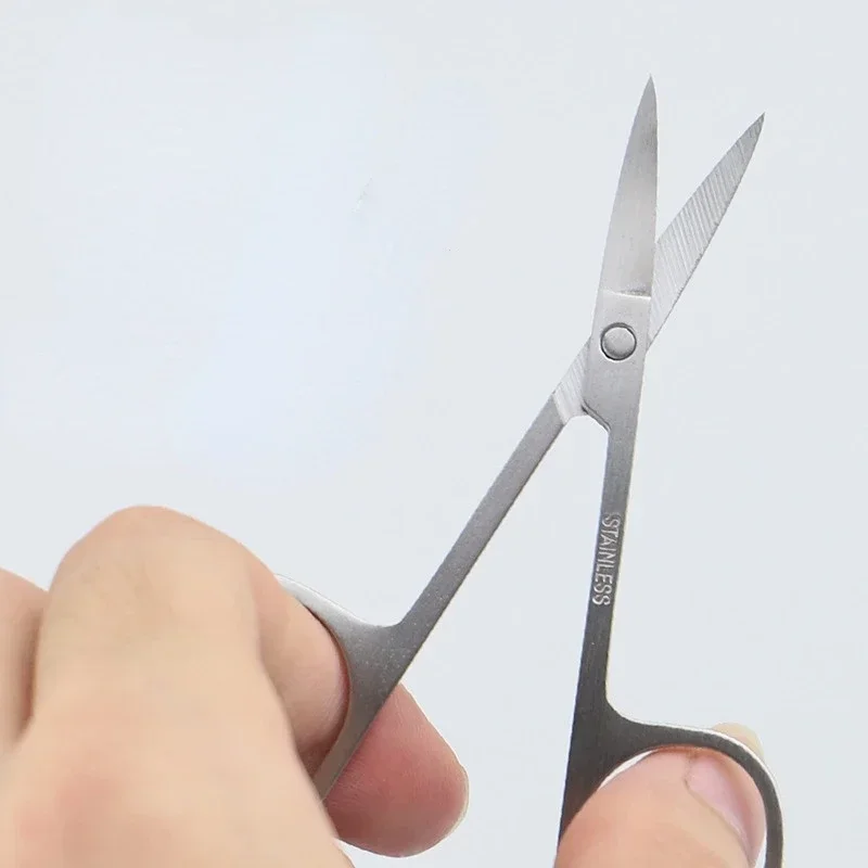 Nuovo Professionale Stainles Unghie Sopracciglio Naso Ciglia Cuticole Trimmer Epilatore Forbice Strumento per manicure Forbici per pedicure curve