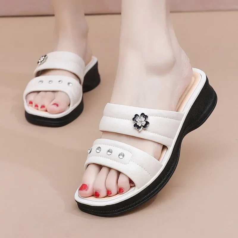 

sandalias women fashion light weight anti skid daily wear footware lady casual spring summer open toe beige sandals shoes ab537