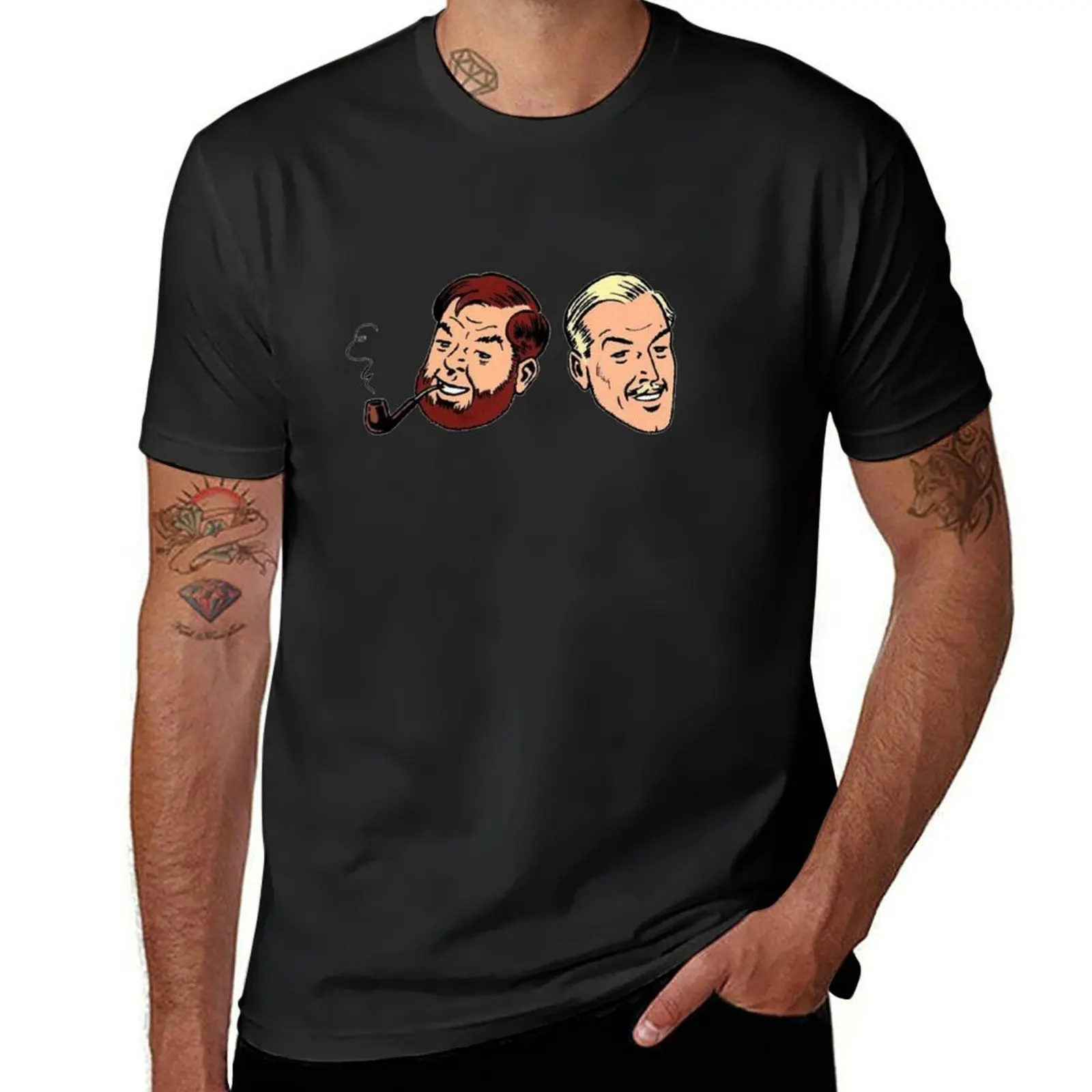 

Blake and Mortimer Heads (From The Time Trap (Le Piège Diabolique)) T-Shirt Blouse customs mens champion t shirts