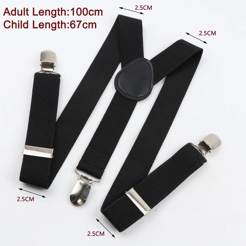 New Candy Color Adjustable Suspenders Elastic Leather Y-Back Braces Straps For Men Women Kids Pants Shirt Girl Skirt Accessories