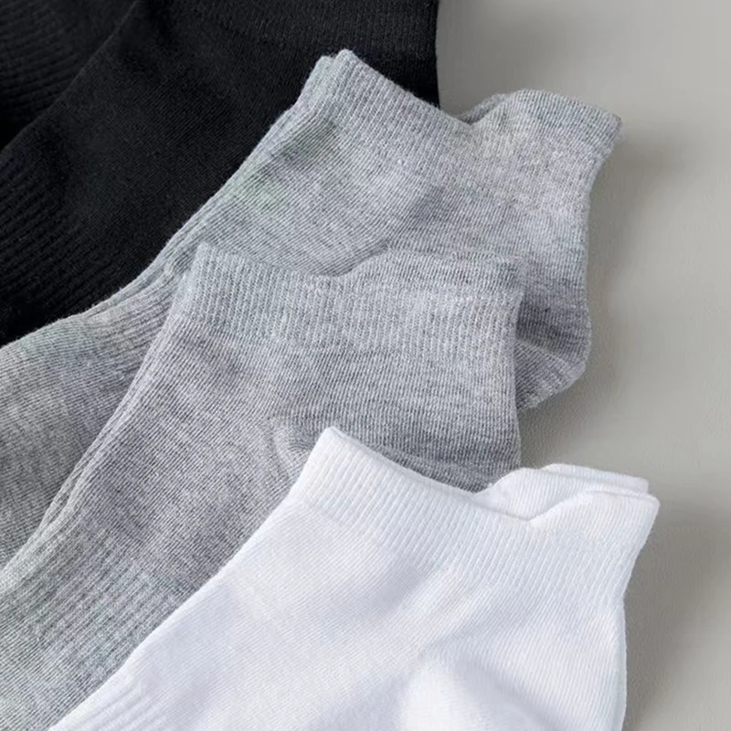 Chaussettes de dehors et de Rinçage pour Homme, Classiques, Simples, Minces, Noir, Blanc, Gris, Solides, de Haute Qualité, 6 Paires, Printemps et Été