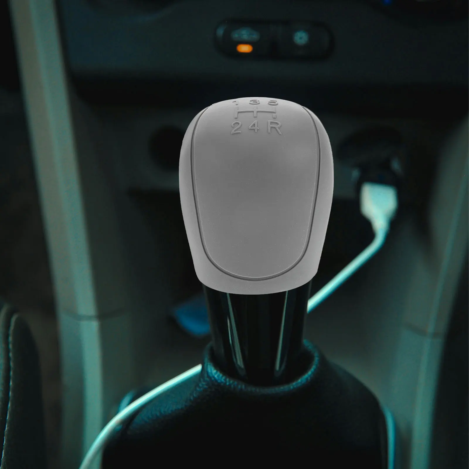 

2 pcs Universal Silicone Car Gear Shift Soft Durable Stick Shift Knob Cover For Manual Automatic Transmission Stylish Interior