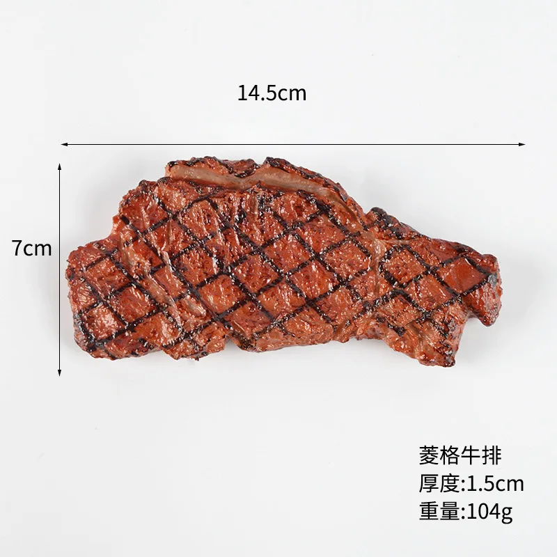 Artificial Beef Steak Fake Beef Meat Dinner Food Model Scale Simulation Food Toy Shooting Props Ornaments Home Decor Decoration