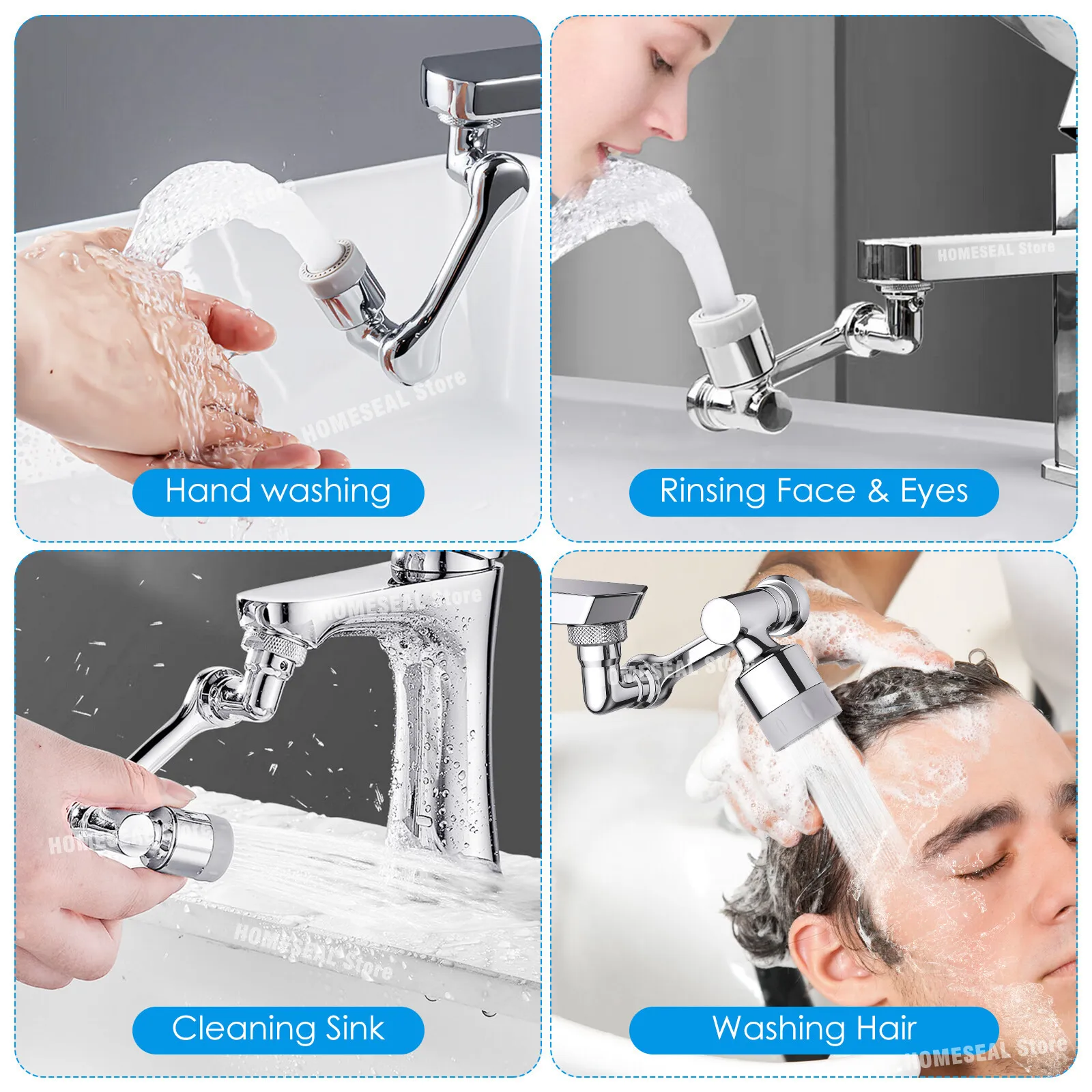 1080 ° Draaibare Kraan Extender Beluchter Universele Kraan Bubbler Anti Splash Filter Besparing Water Mondstuk Voor Keuken
