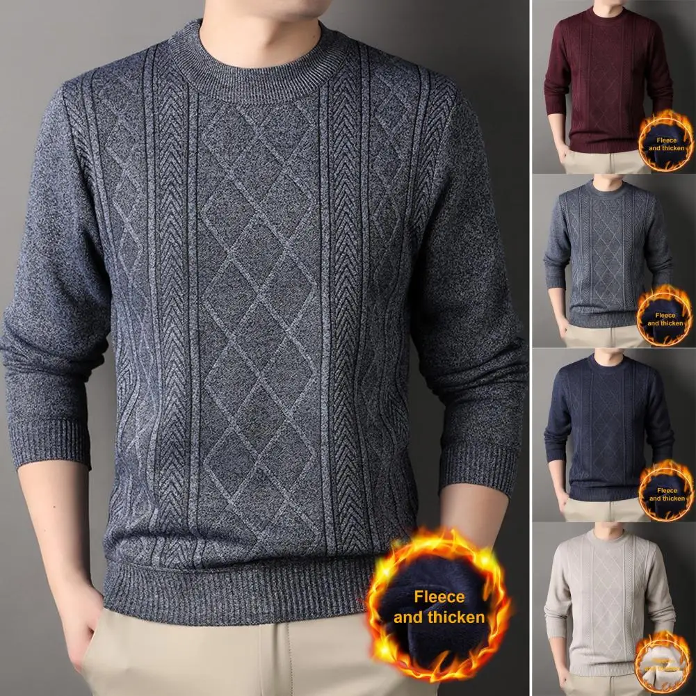 

Men Classic Fit Sweater Cozy Knit Sweater for Women Warm Pullover Top with Long Sleeves Stretchy Loose Fit Stylish Mid Length