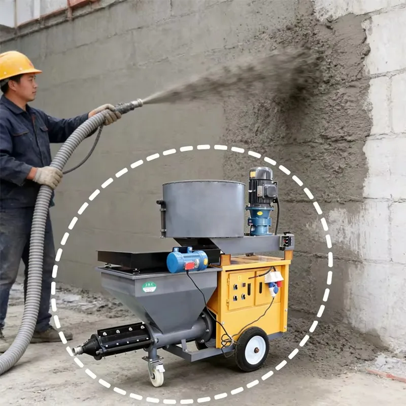 Electric Cement Mortar Spraying Machine High Efficiency Wall Plaster Spray Equipment for Construction Application