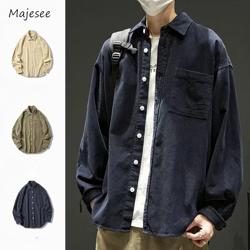 

4 Colors Jackets Men Chic Cozy All-match Spring Autumn Basic Japanese Safari Style Unisex Loose Teens Outwear Fashion Solid New