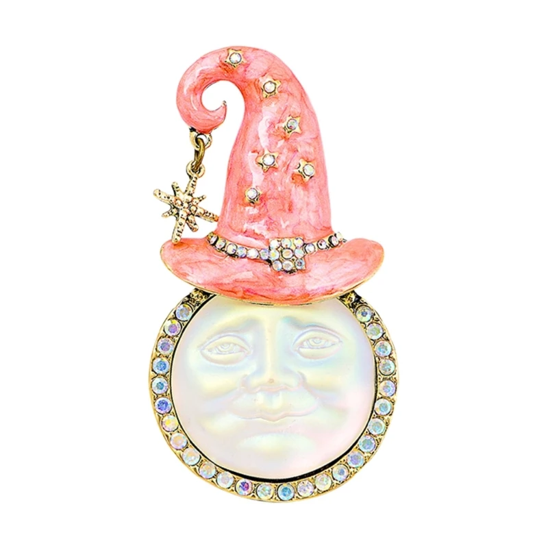 Unique Drip Oil Clown Hat Brooch Pin Delicate Fashion Accessory Portable for Clothing and Bags Decoration Casual Wear