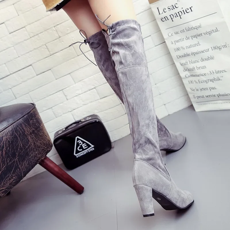 2024 new plus size autumn and winter boots look slim over the knee, high heels are comfortable and fashionable women's boots