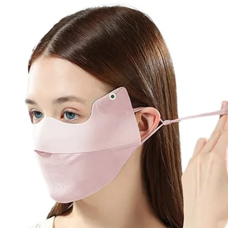 Detachable Summer Sunscreen Mask Face Cover for Women with Forehead Dropship