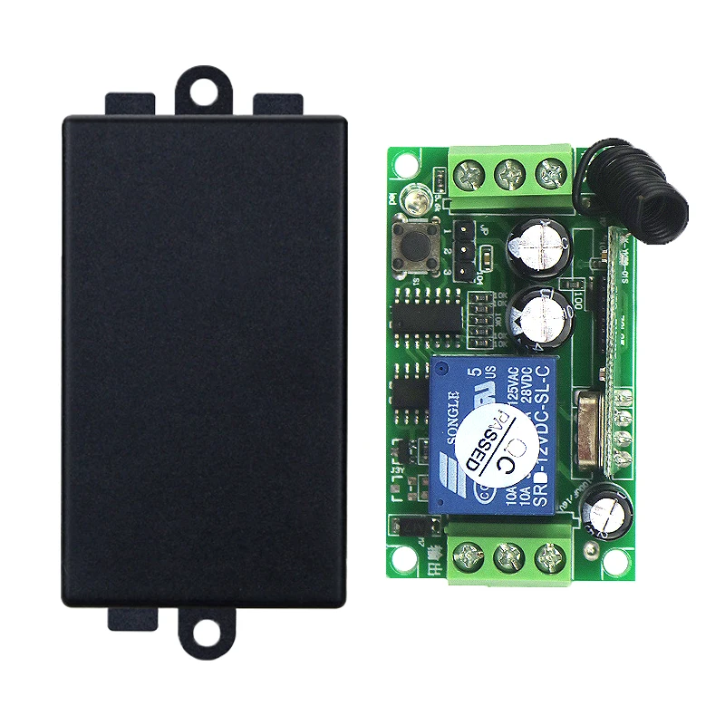 433MHz DC 12V Lighting Control 1 Channel Remote Control Switch for Curtain Access Control Systems And Various Motors