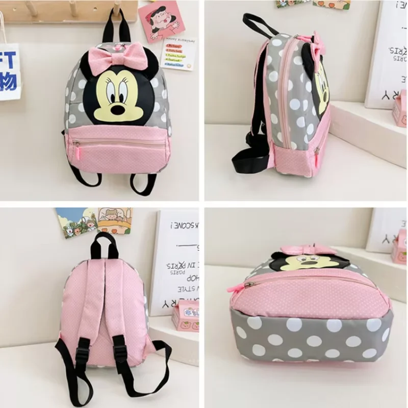 Mochila de dibujos animados de Disney para bebés, niños, niñas, Minnie, Mickey Mouse, mochila escolar encantadora para niños, Bolsa Escolar de jardín de infantes, regalo para niños