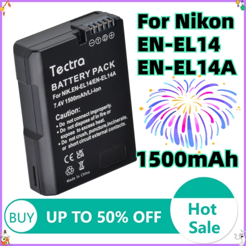 

EN-EL14a EL14 CAMERA BATTERY EN-EL14 For Nikon P7000 P7100 P7800 P7700 D3100 D3200 D3300 D3400 D3500 D5600 D5100 D5300 2050mAh