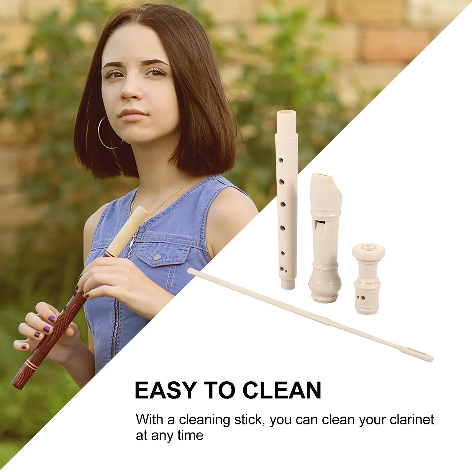 

Eight Hole ABS Clarinet Soprano Recorder Kids Flute Musical Instrument Toy Bright Sound Develop Hearing Motor Skills
