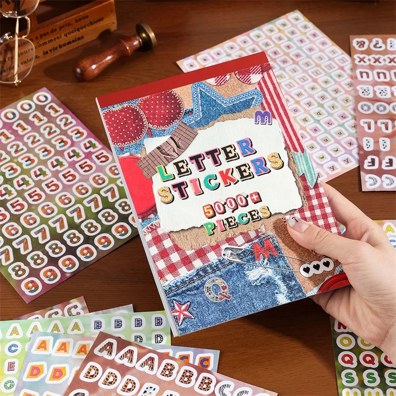 50 Sheets Denim Alphabet Sticker Book Cute Letter Decals For Planners Water Bottles Luggage Journals Perfect Gift For Crafters