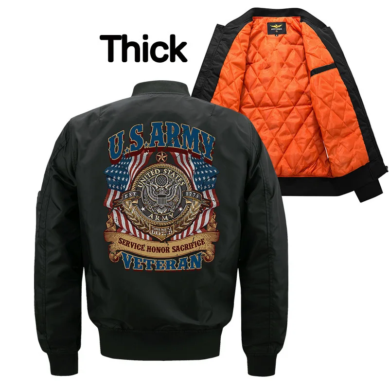 

2025 autumn and winter men's casual jacket fashion trend American youth cotton jacket sports loose outdoor pilot uniform