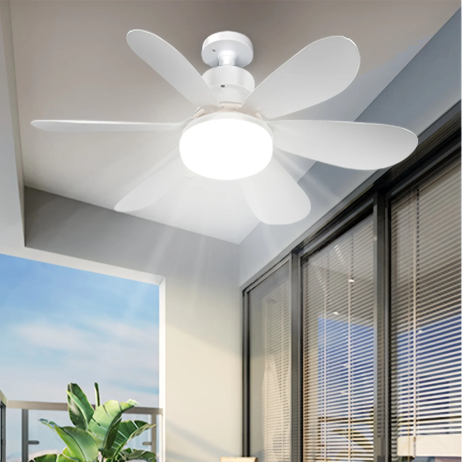 2026 new style E27 with Remote LED Ceiling Fan Light Dimming Function Suitable for Living Room Study and Home Use 85-265V