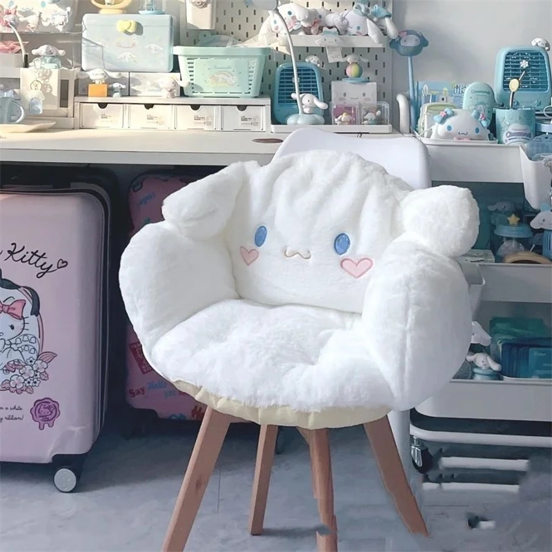 Kawaii Cinnamoroll Melody Plush Cushion Anime Sanrio Kuromi Dormitory Office Household Full Surround Warm Non-Slip Seat Cushion