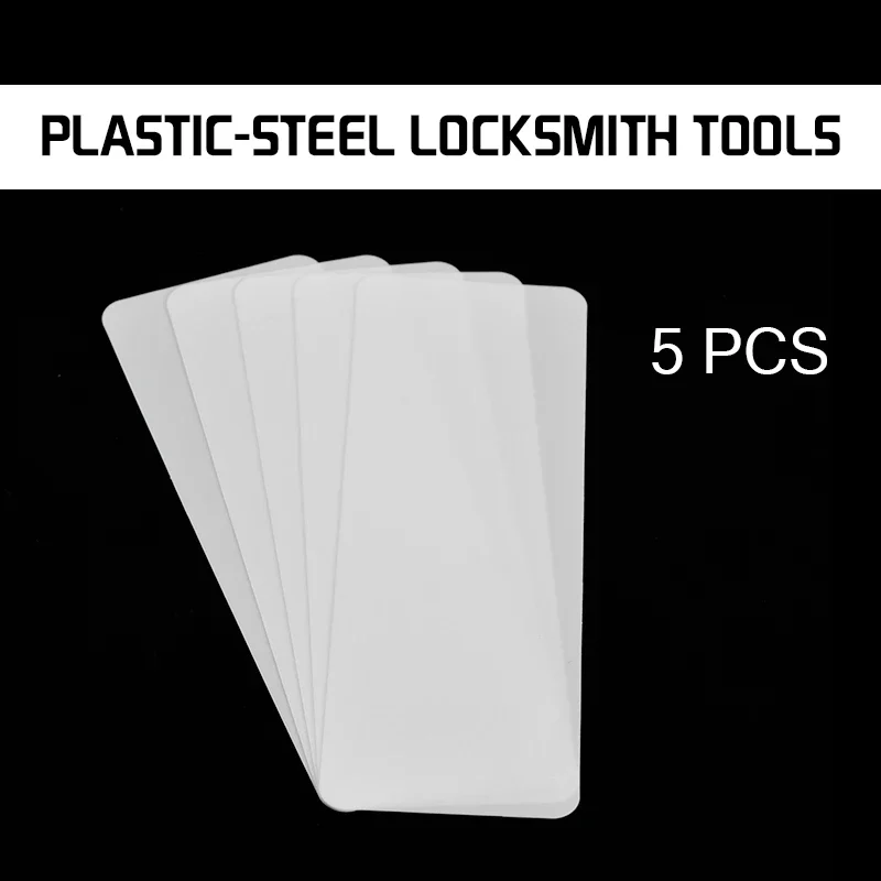 5 sztuk 230mm x 80mm wkładka z tworzywa sztucznego i stali arkusz narzędzie ślusarskie ślusarz Nano plastikowe stalowe drzwi Joggling Bypass narzędzie blokada DIY otwieracz