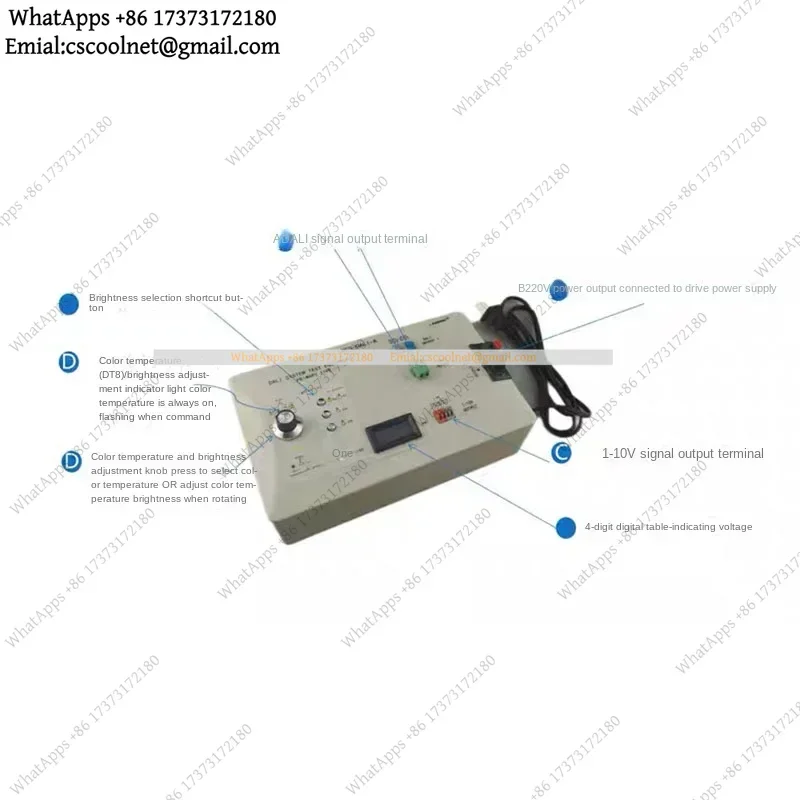 JS02 LED Dimmer Multi-Signal Generator DALI Tester Knob 1-10V Dimming with Bus Power Supply Lighting Control