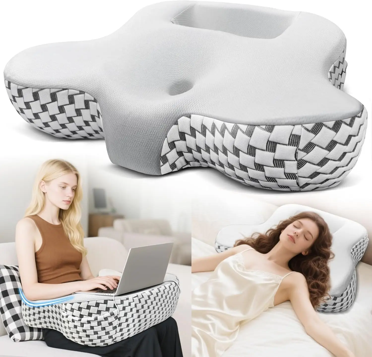 

Эргономичная подушка из пены с эффектом памяти для сна, игр, чтения, работы — многофункциональная поддержка шеи и шеи