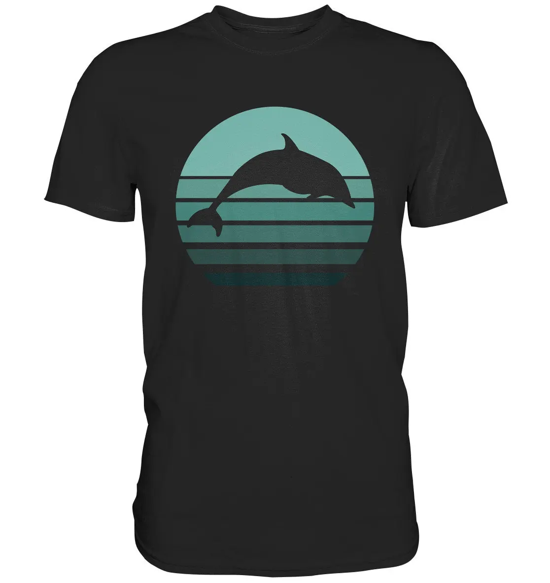 

Футболка с дельфином и морскими существами