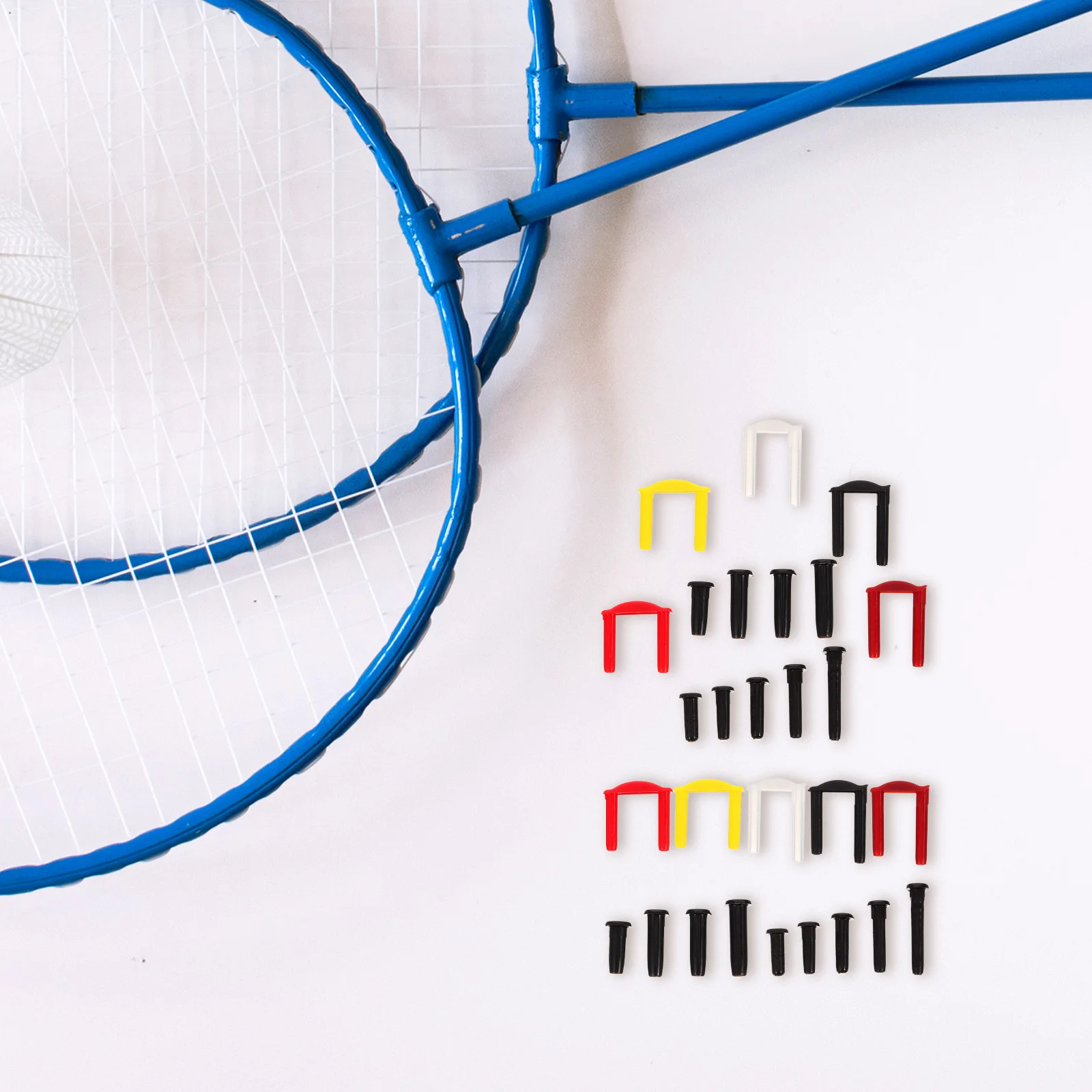 

s Black Badminton Racket Wire Protector Tubing PU Grommets Set Single Double Hole Connector Racket String Guard