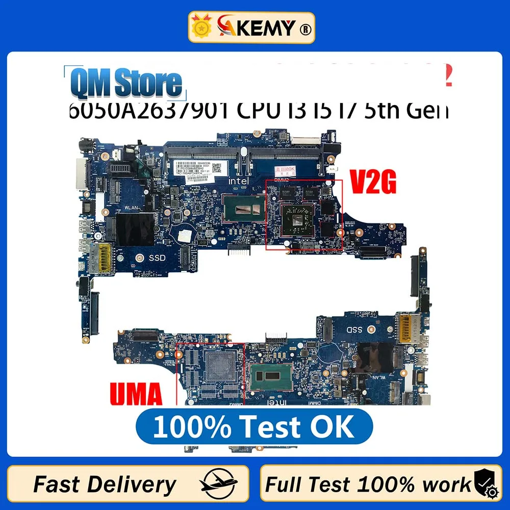 

Mainboard For HP Elitebook 840 G2 850 G2 Laptop Motherboard I3 5th Gen CPU 6050A2637901 799510-601 799510-501 799513-601